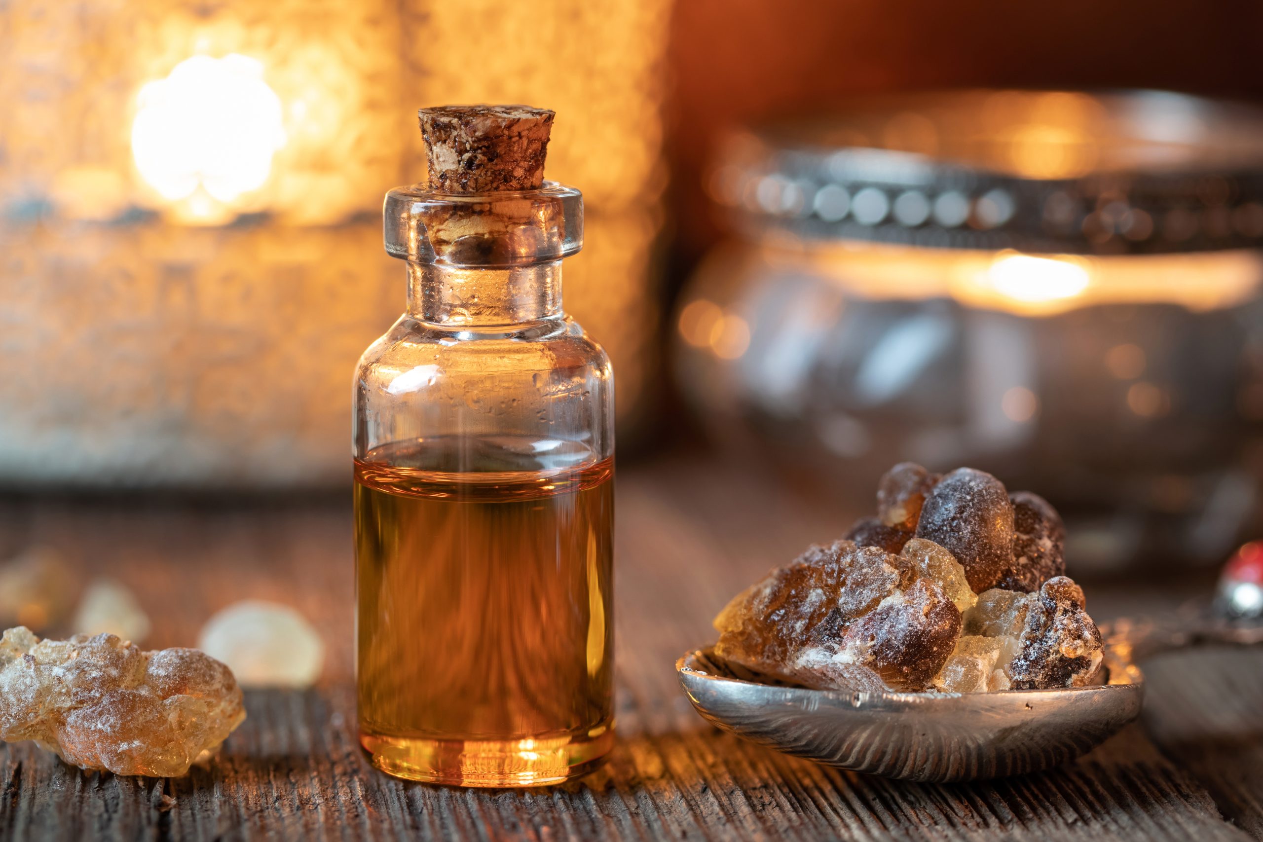 Frankincense oil bottle